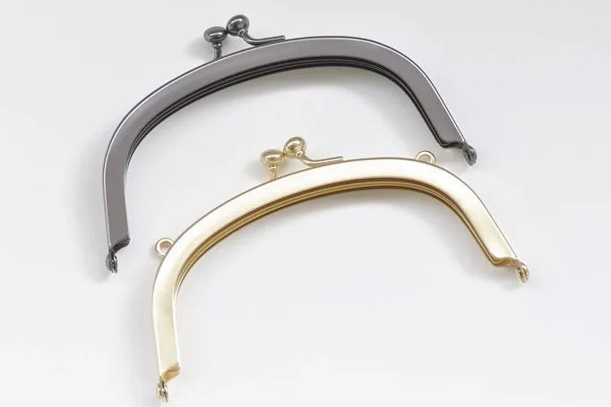 13.5cm (5") Matte Gold/Gunmetal Purse Frame Bag Hanger Glue-in Style