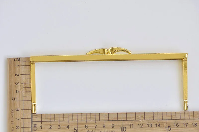 17cm Gold Purse Frame Clutch Purse Frame Bag Hanger 17.5 x 6.5cm