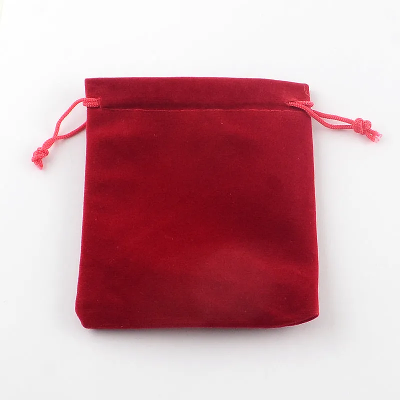 250 pc Rectangle Velvet Pouches, Gift Bags, Mixed Color, 12x10cm