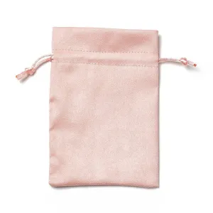 30 pc Velvet Cloth Drawstring Bags, Jewelry Bags, Christmas Party Wedding Candy Gift Bags, Rectangle, Light Coral, 15x10cm
