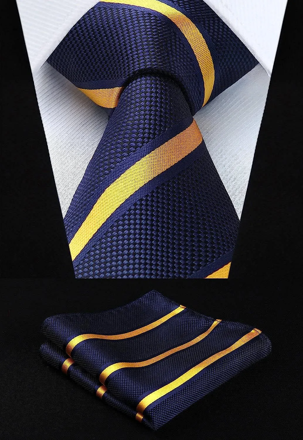 3PCS Tie & Pocket Square Set - T3C-04