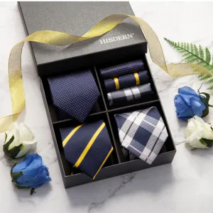 3PCS Tie & Pocket Square Set - T3C-04