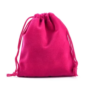 50 pc Rectangle Velvet Pouches, Gift Bags, Camellia, 12x10cm