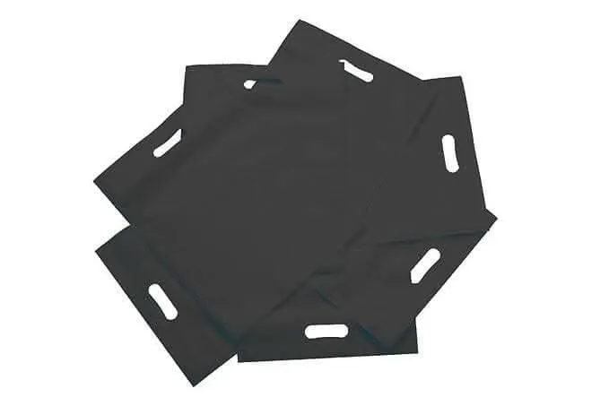AGRASHRI ENTERPRISES D Cut Black Cloth Carry Bag (Pack of 50 )