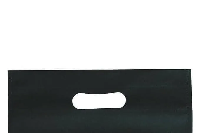 AGRASHRI ENTERPRISES D Cut Black Cloth Carry Bag (Pack of 50 )