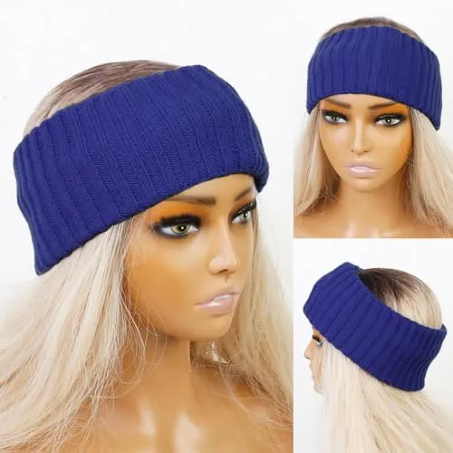 AKTVSHOW 2 Packs Knit Headbands for Women Winter Ear Warmers Cold Weather Wide Knitted Head Wraps Turban Non Slip Girls Fashion Warm Hairbands Hair Accessories