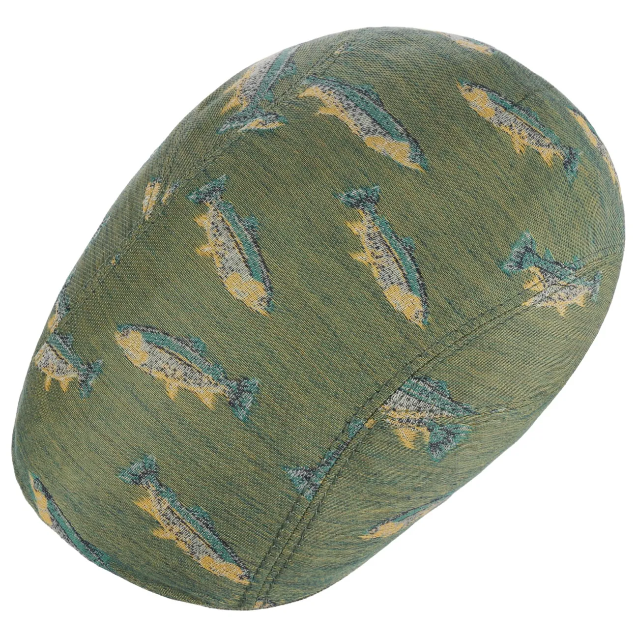 Allover Fish Driver Flat Cap by Stetson