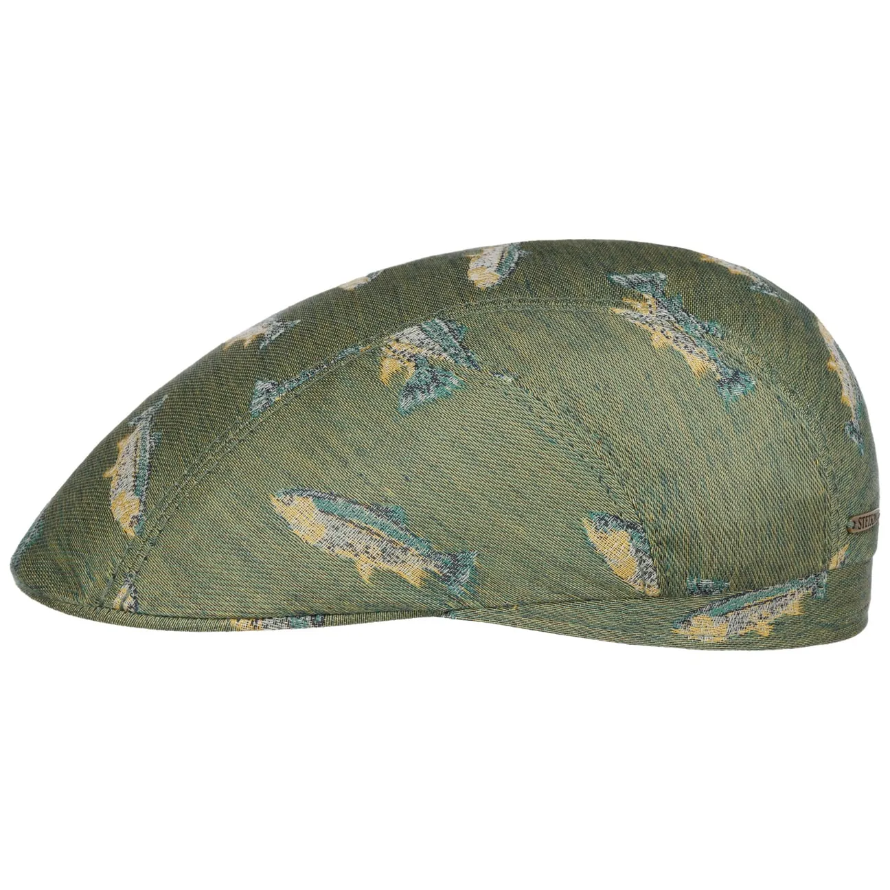 Allover Fish Driver Flat Cap by Stetson