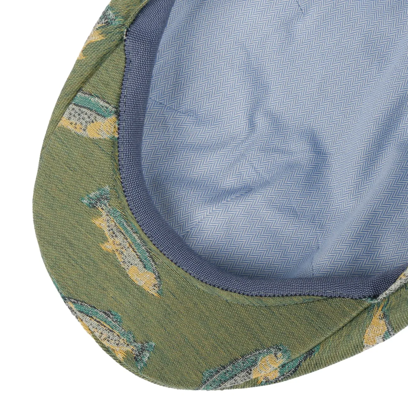 Allover Fish Driver Flat Cap by Stetson