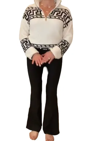 Antiqued Leather Bell Bottom Leatherette Leggings