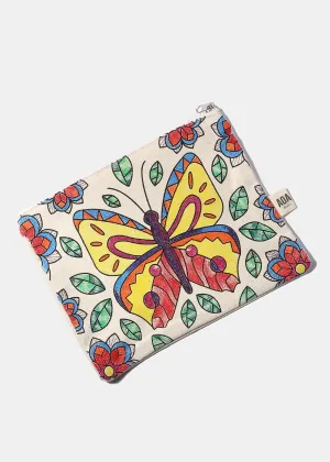 AOA Canvas Pouch - Butterfly Sketch