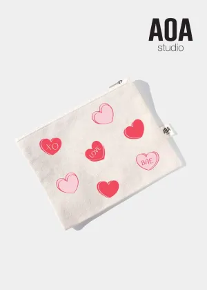 AOA Canvas Pouch - Hearts
