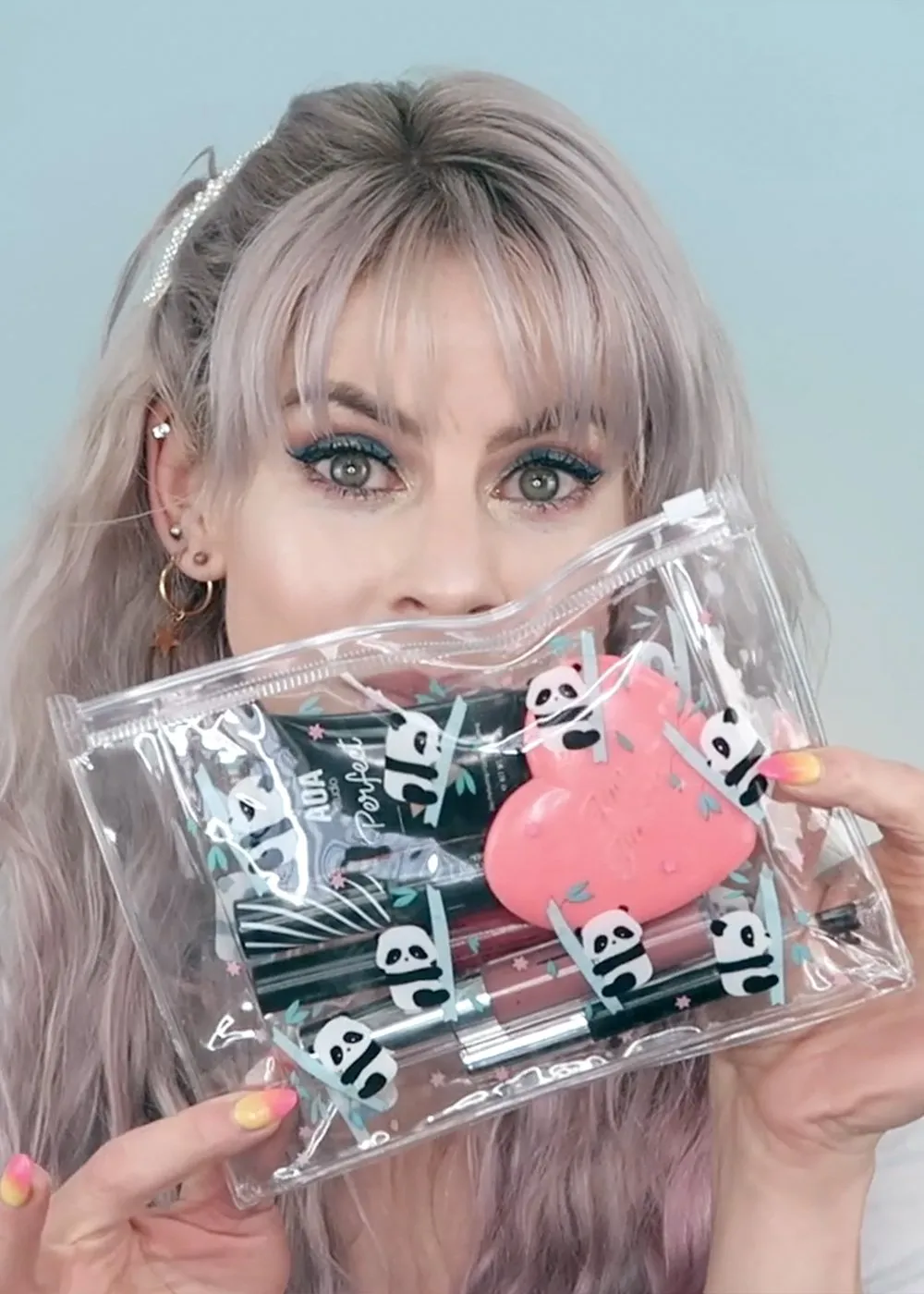 AOA Clear Makeup Pouch - Flower Crown Frenchie