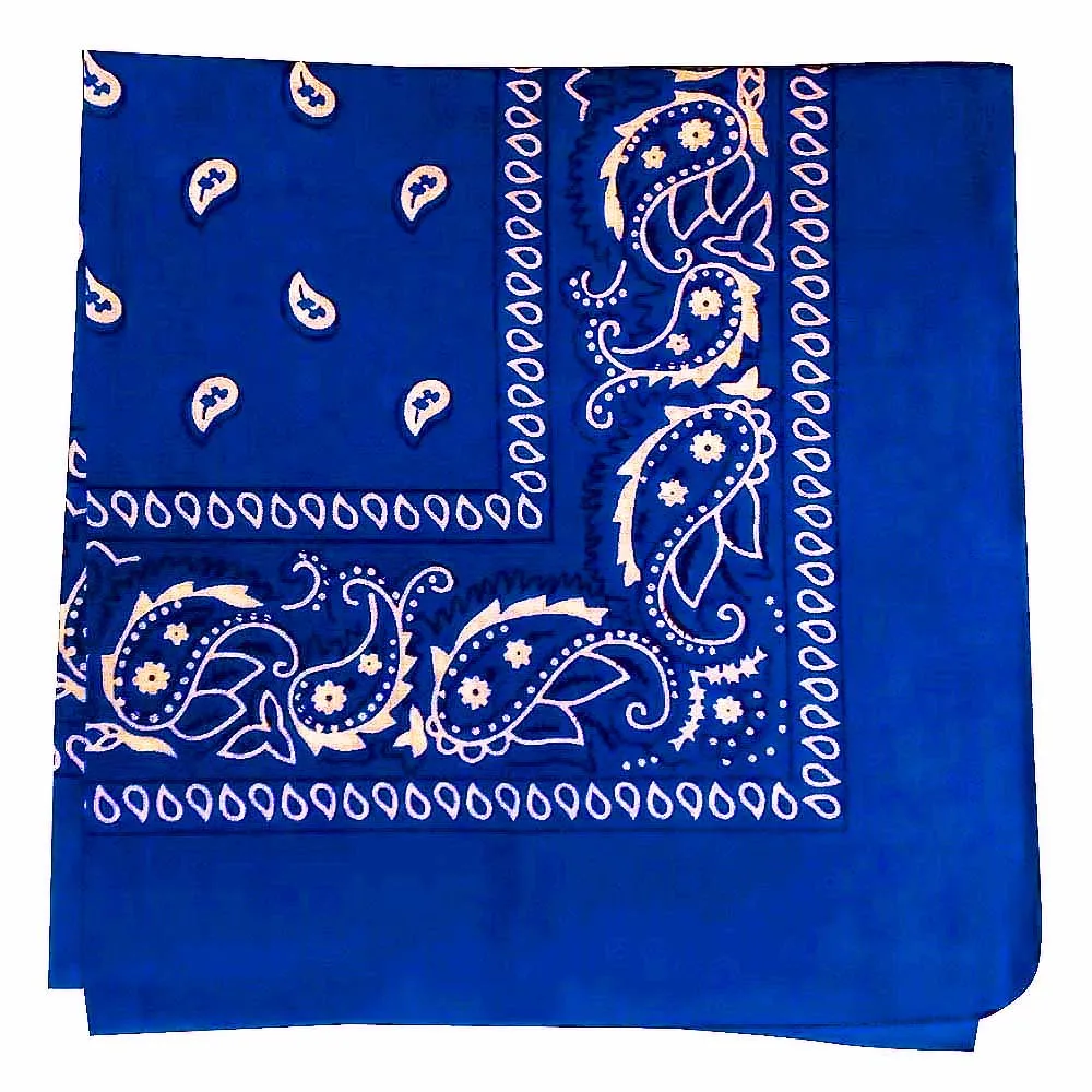 Assorted Dozen Bandanas (Six Popular Colors) (Paisley)