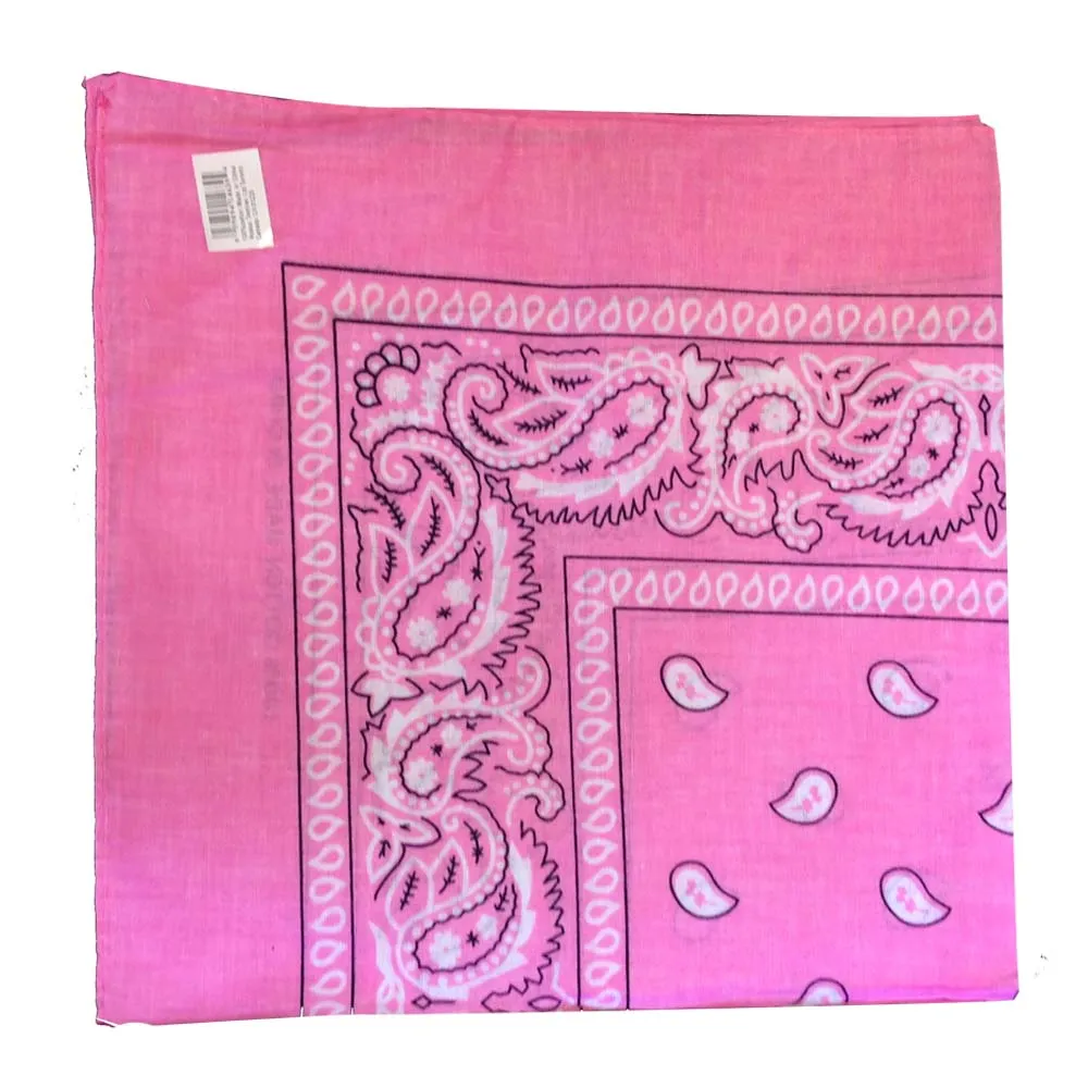 Assorted Dozen Bandanas (Six Popular Colors) (Paisley)