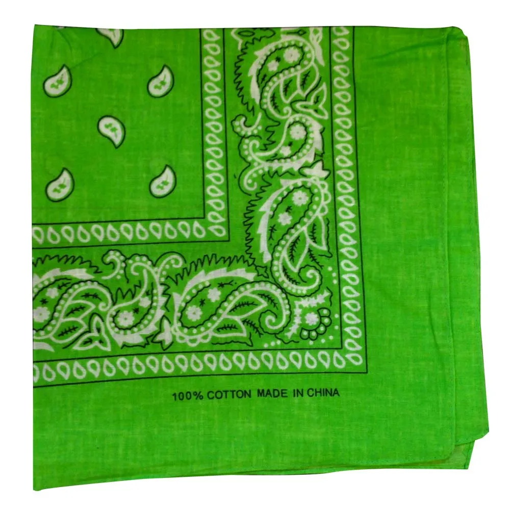 Assorted Dozen Bandanas (Six Popular Colors) (Paisley)