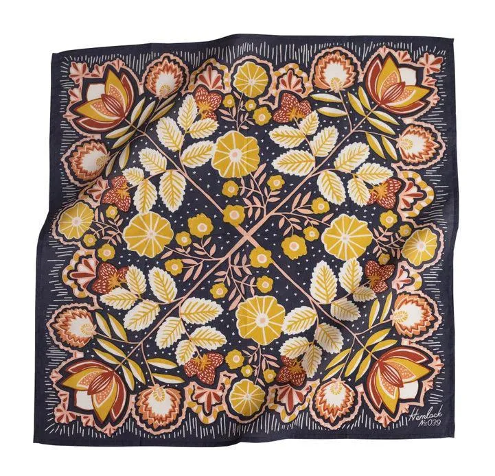 Bandana - Elsie Floral in Navy by Handker Bandanas