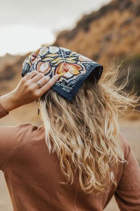 Bandana - Elsie Floral in Navy by Handker Bandanas