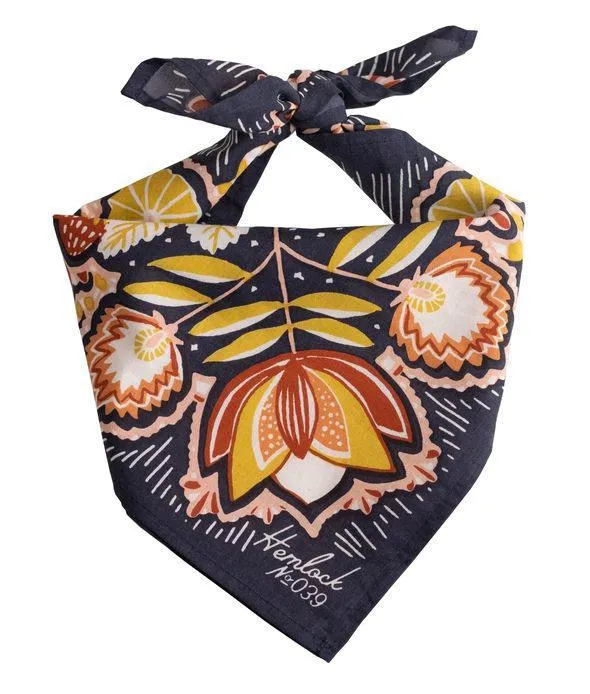 Bandana - Elsie Floral in Navy by Handker Bandanas