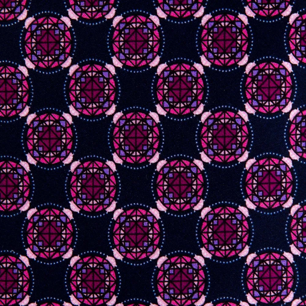 Blue Pink and Purple Spheres Silk Tie