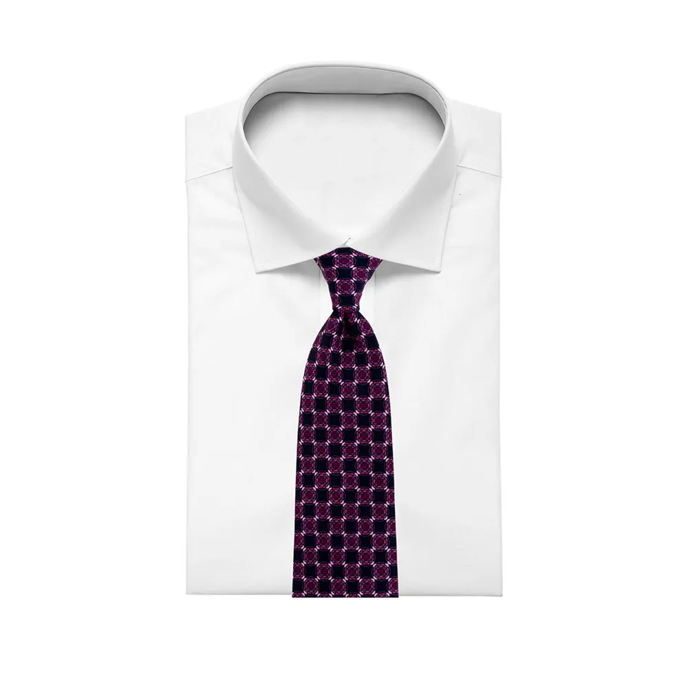 Blue Pink and Purple Spheres Silk Tie
