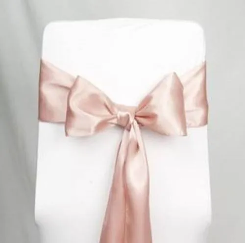 Blush - 6 x 106 inch Satin Chair Sash ( 10 Piece )