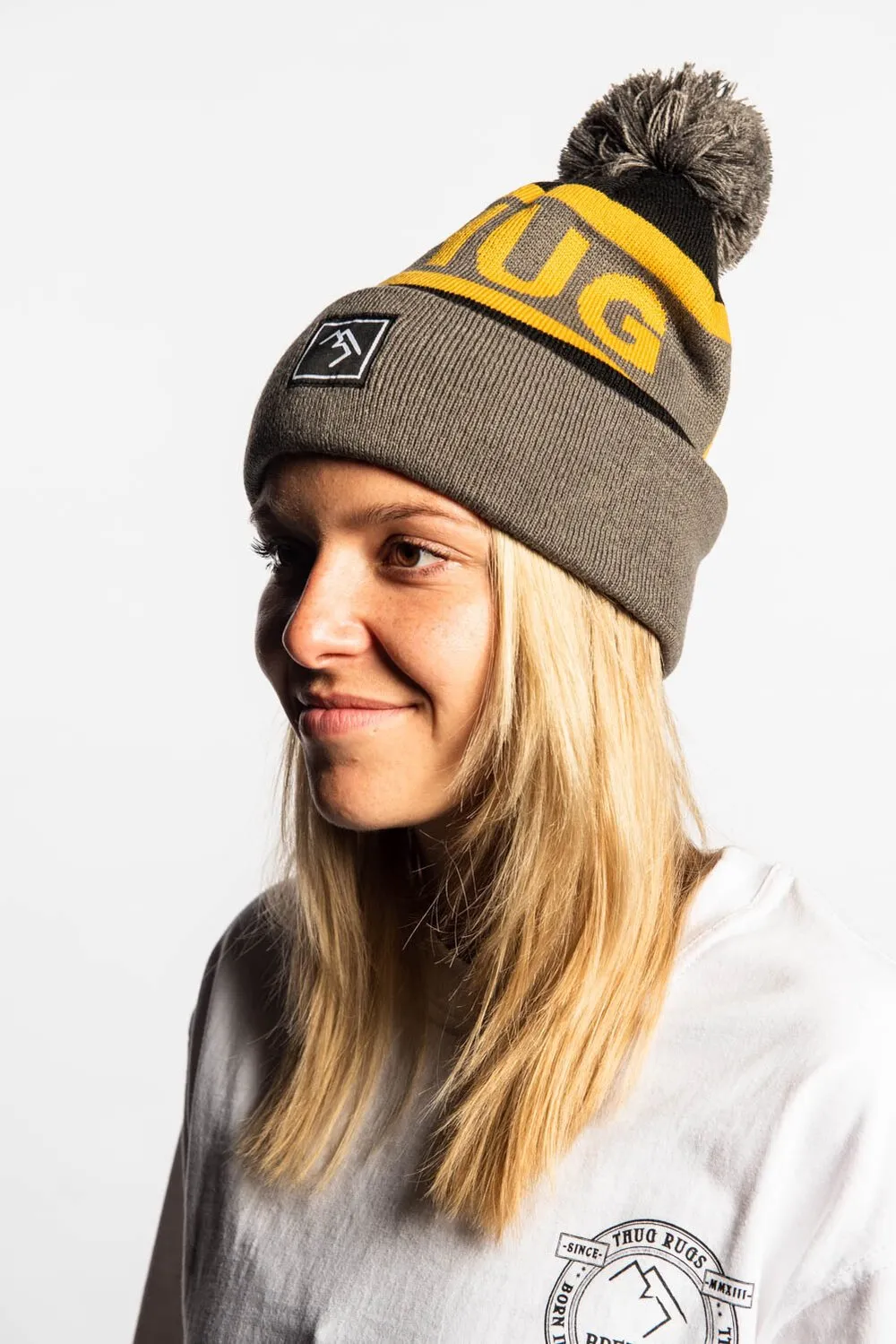 Bobble Hat - Black and Gold