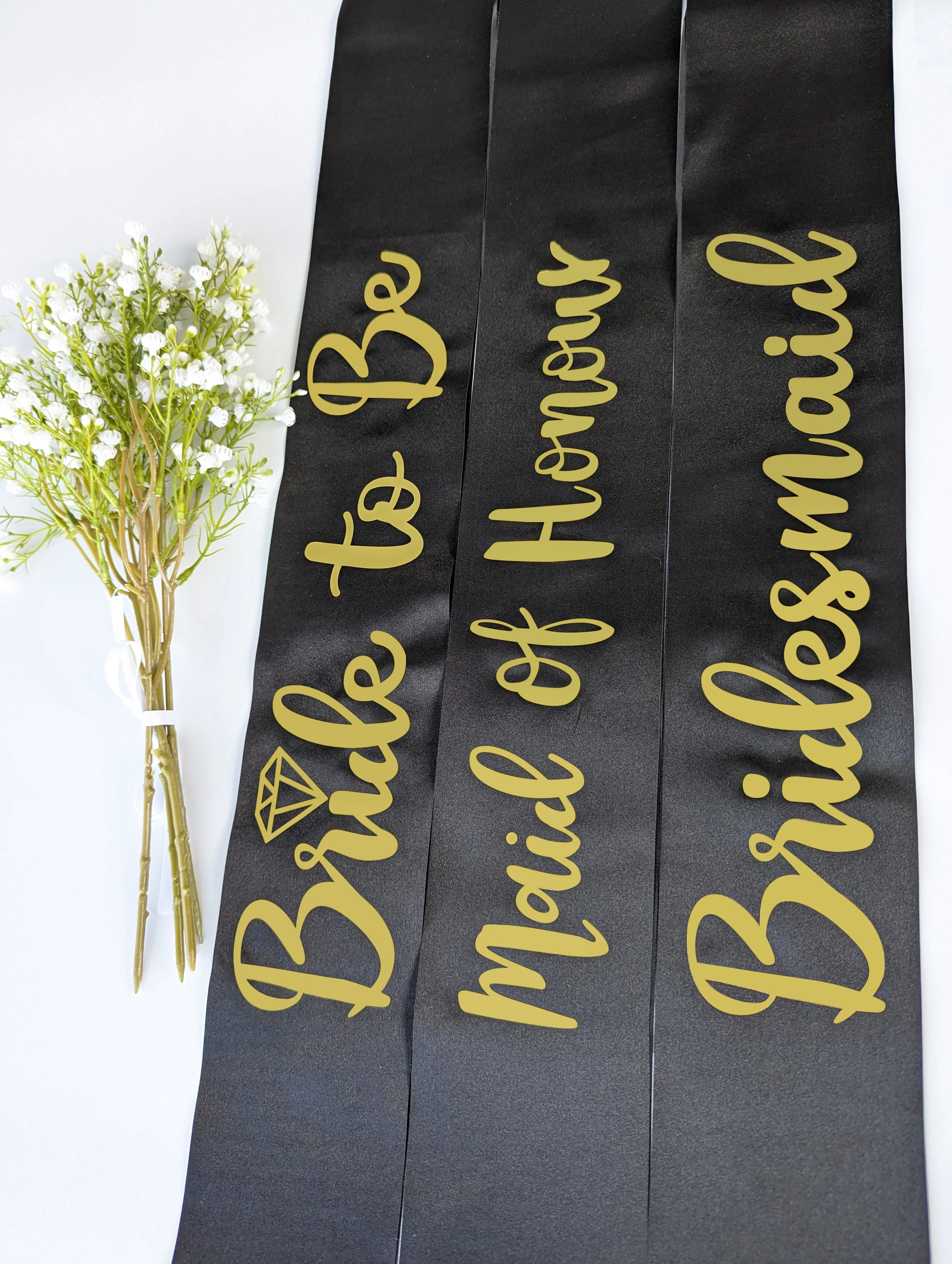Bridal and Bridesmaid Customised Sashes for Hens Parties