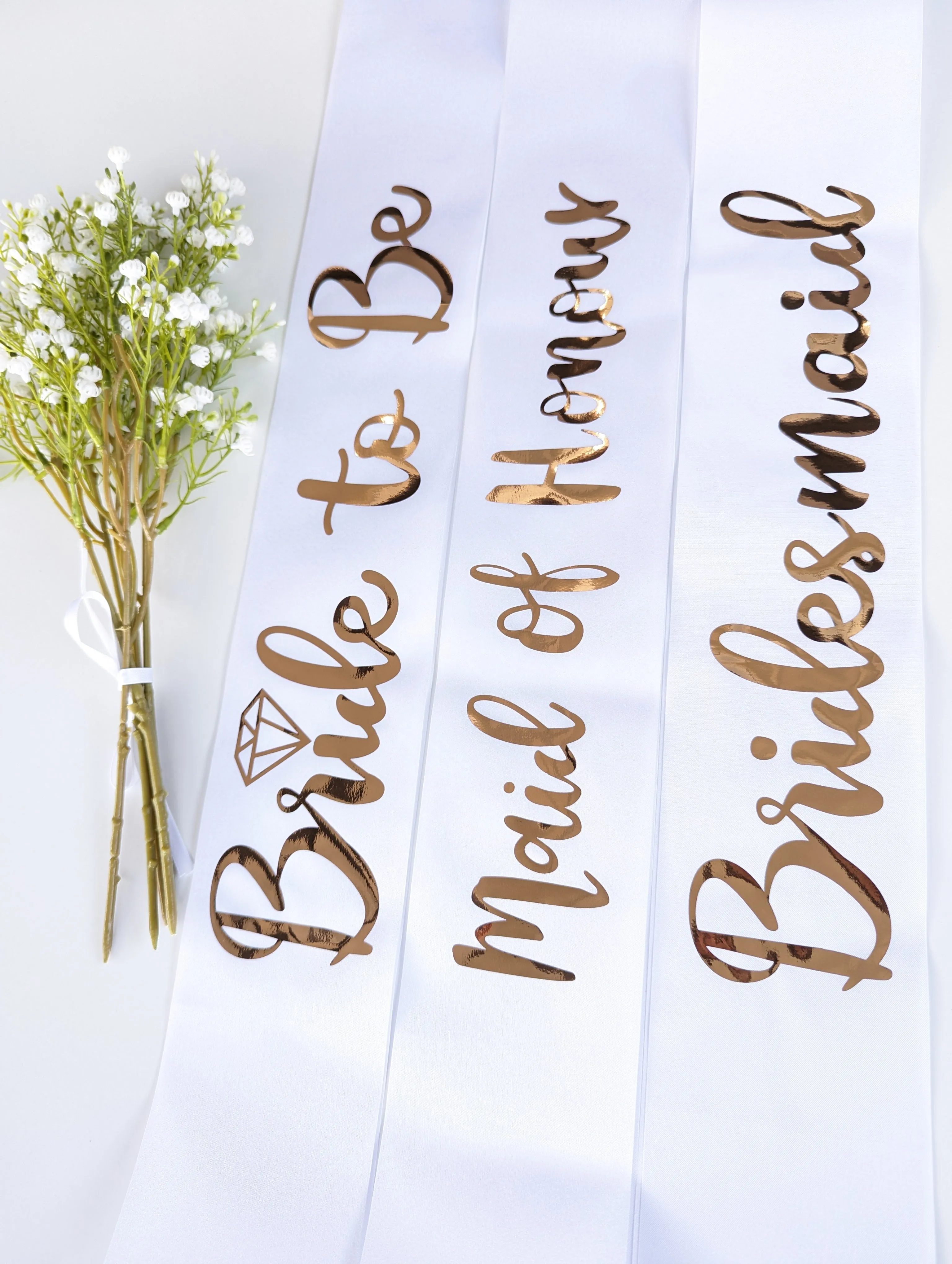 Bridal and Bridesmaid Customised Sashes for Hens Parties