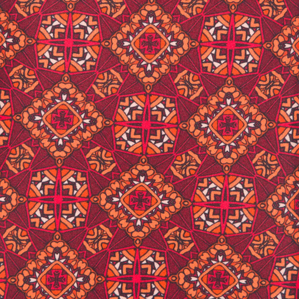 Burgundy Medieval Art Duchesse Silk Tie