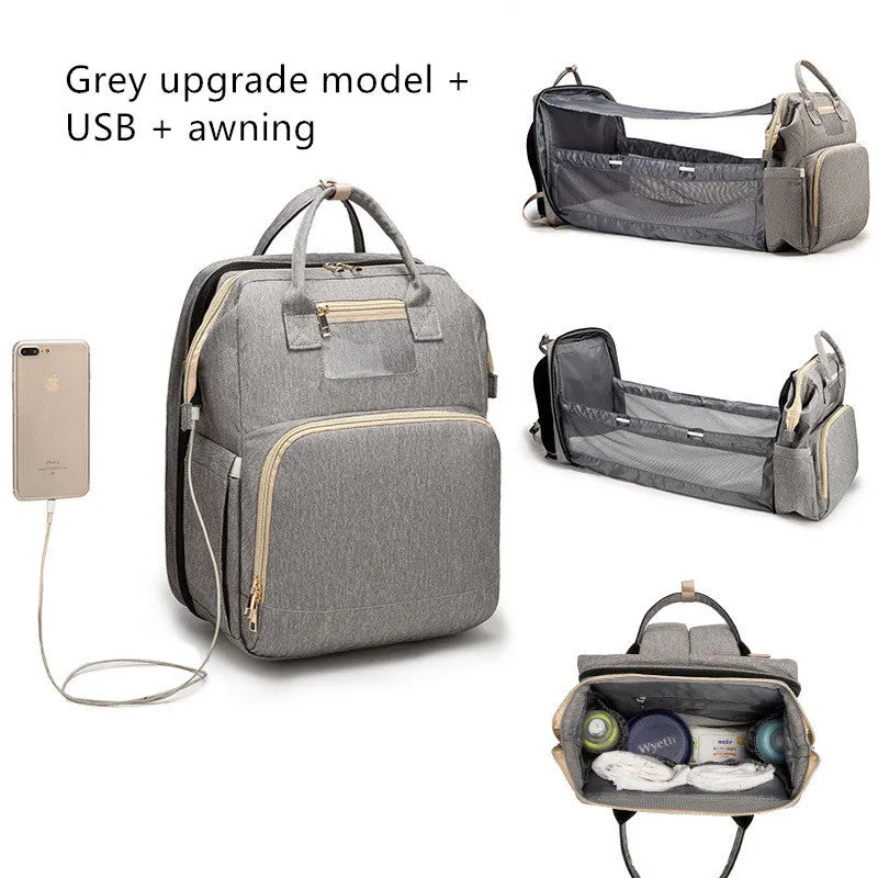 Carol  Faltbarer Baby-Rucksack mit groem Fassungsvermgen und USB-Ladefunktion