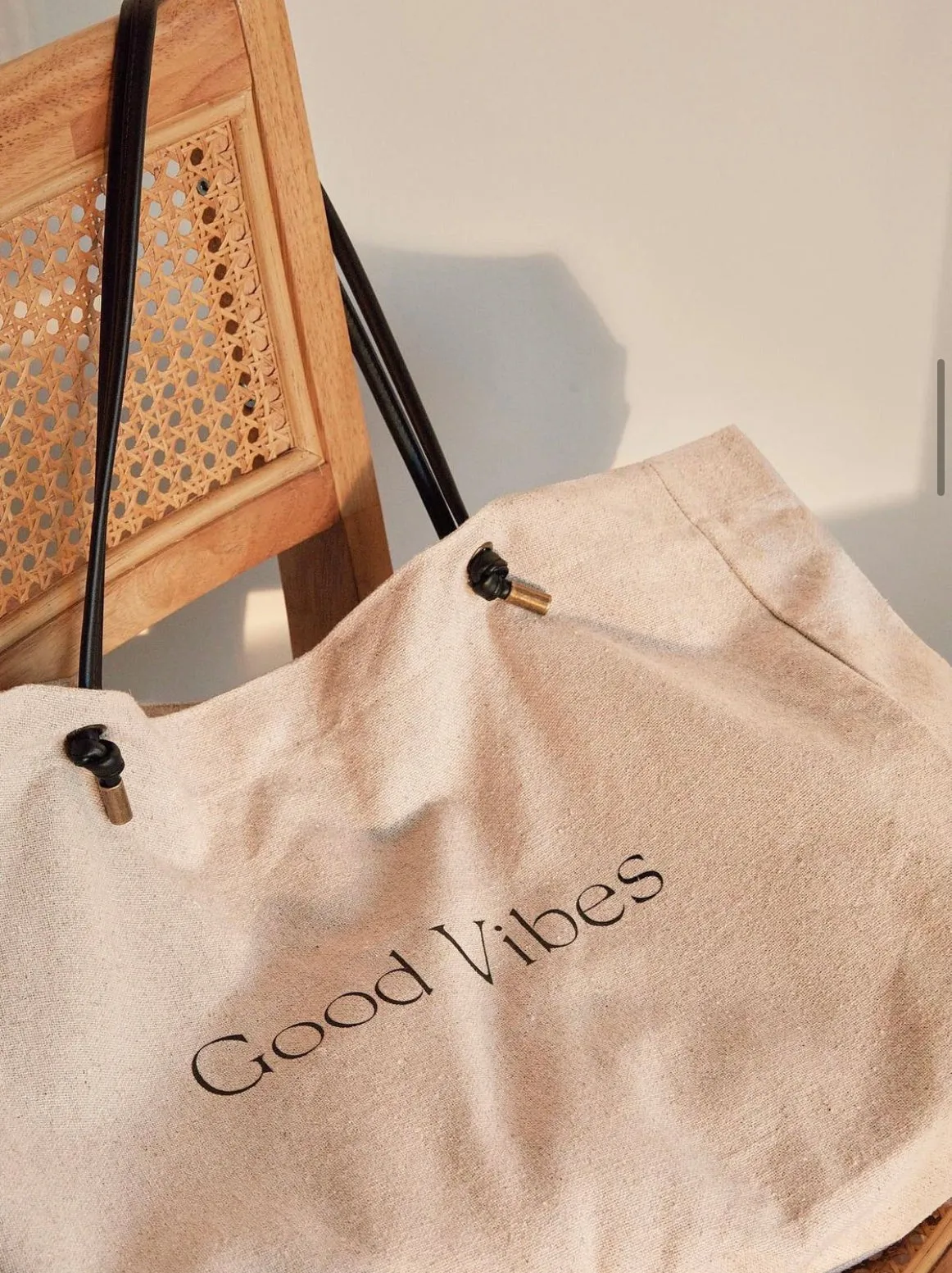 Carry All Good Vibes Tote | Natural
