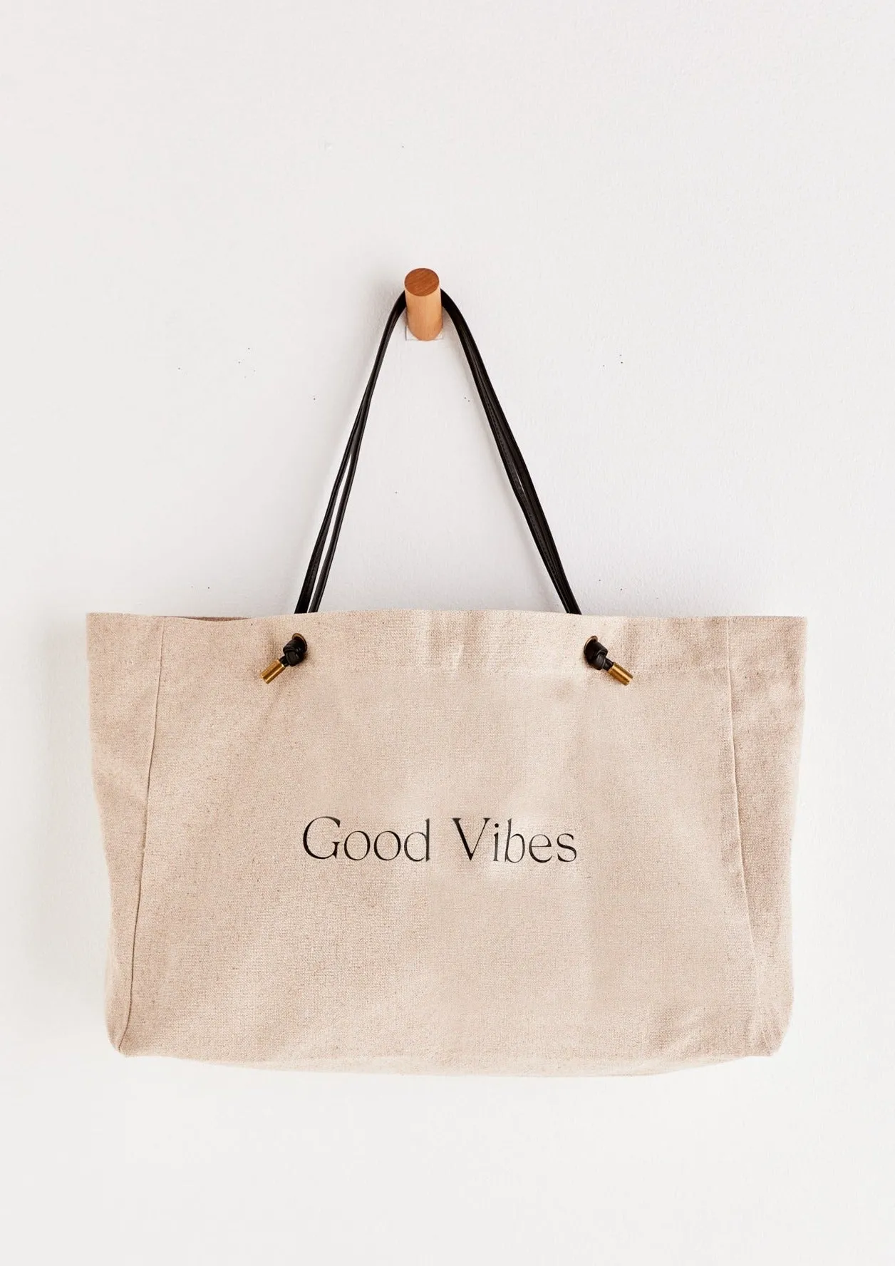 Carry All Good Vibes Tote | Natural