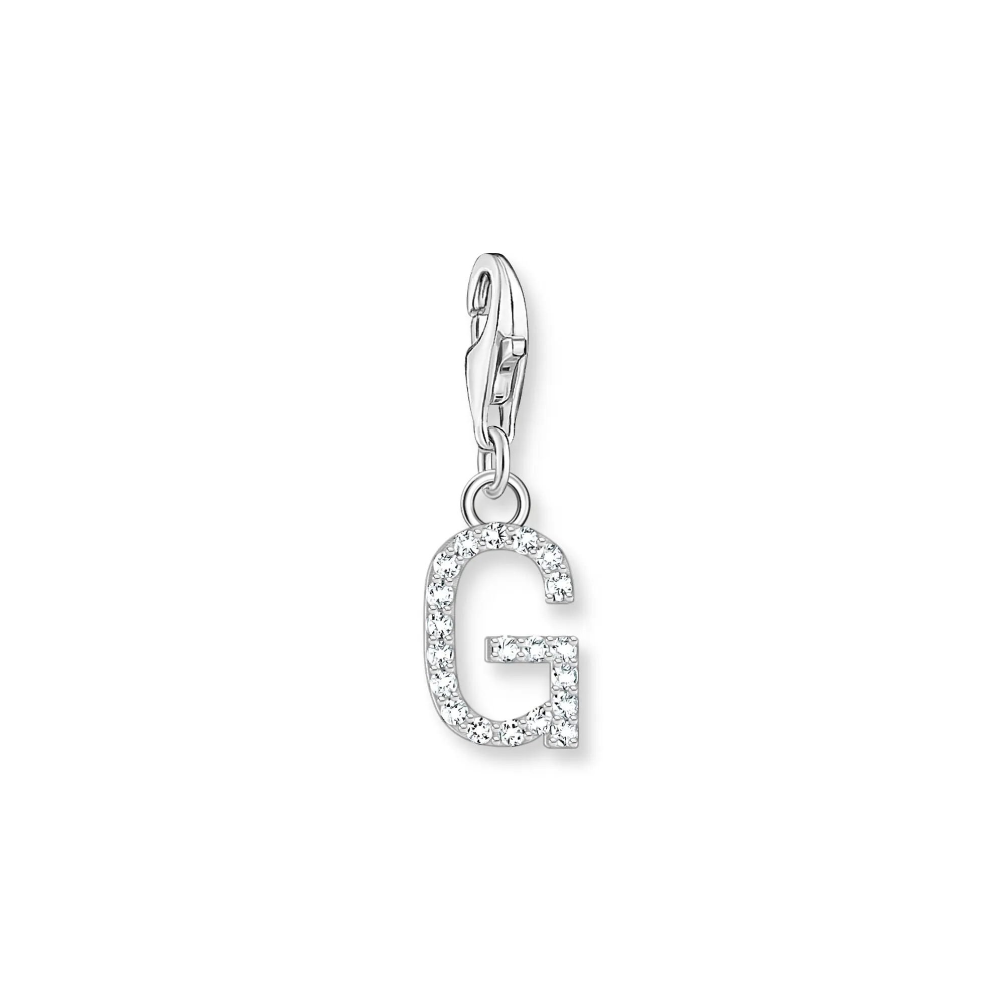 Charm Pendant letter G silver