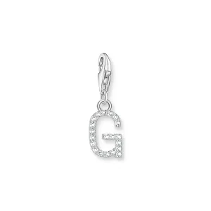 Charm Pendant letter G silver