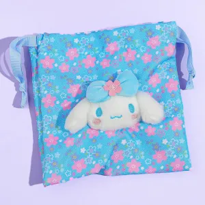 Cinnamoroll Sakura Kimono Drawstring Pouch With Plushie Head Charm
