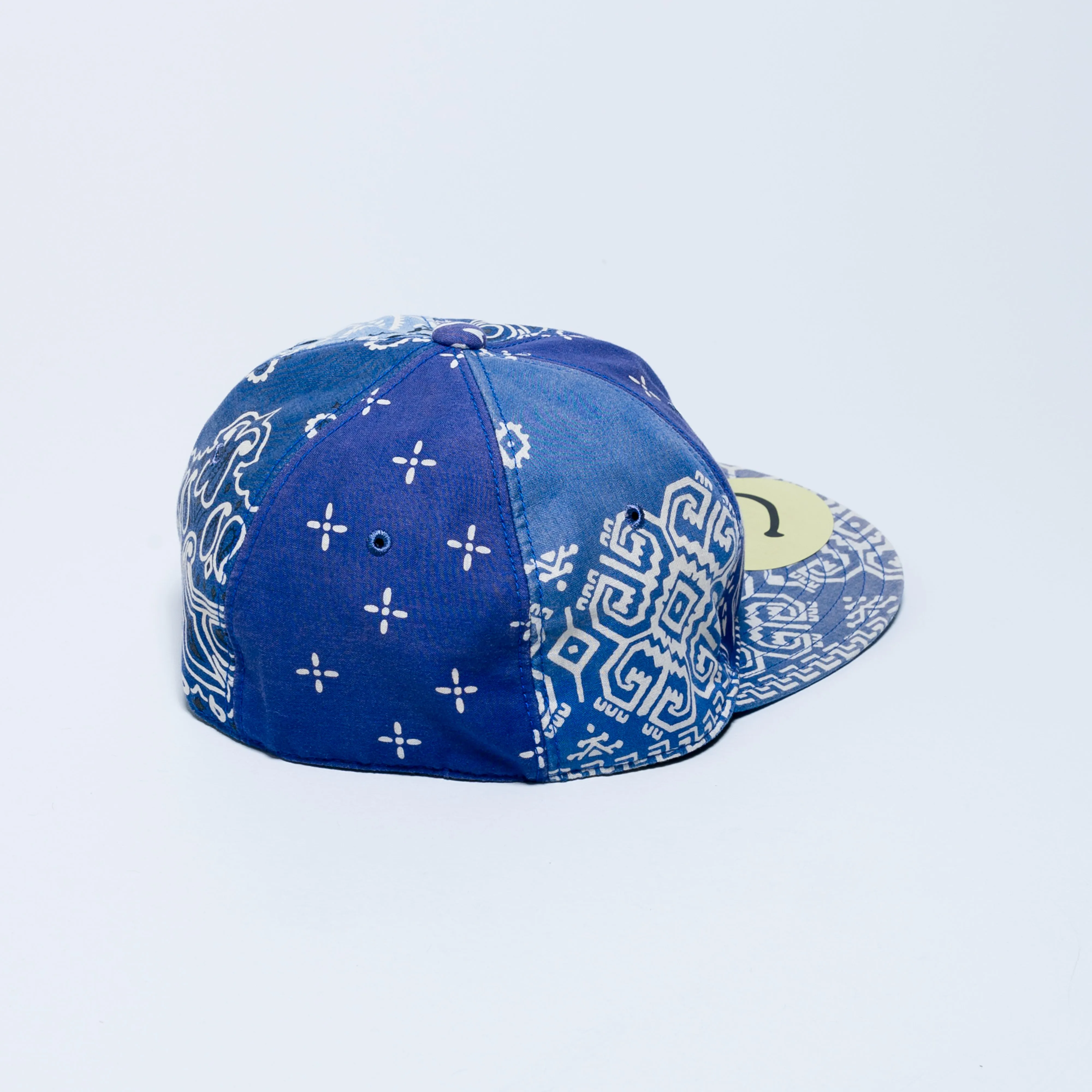 Cotton Bandana Patchwork Baseball Cap - Blue