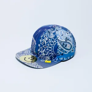 Cotton Bandana Patchwork Baseball Cap - Blue