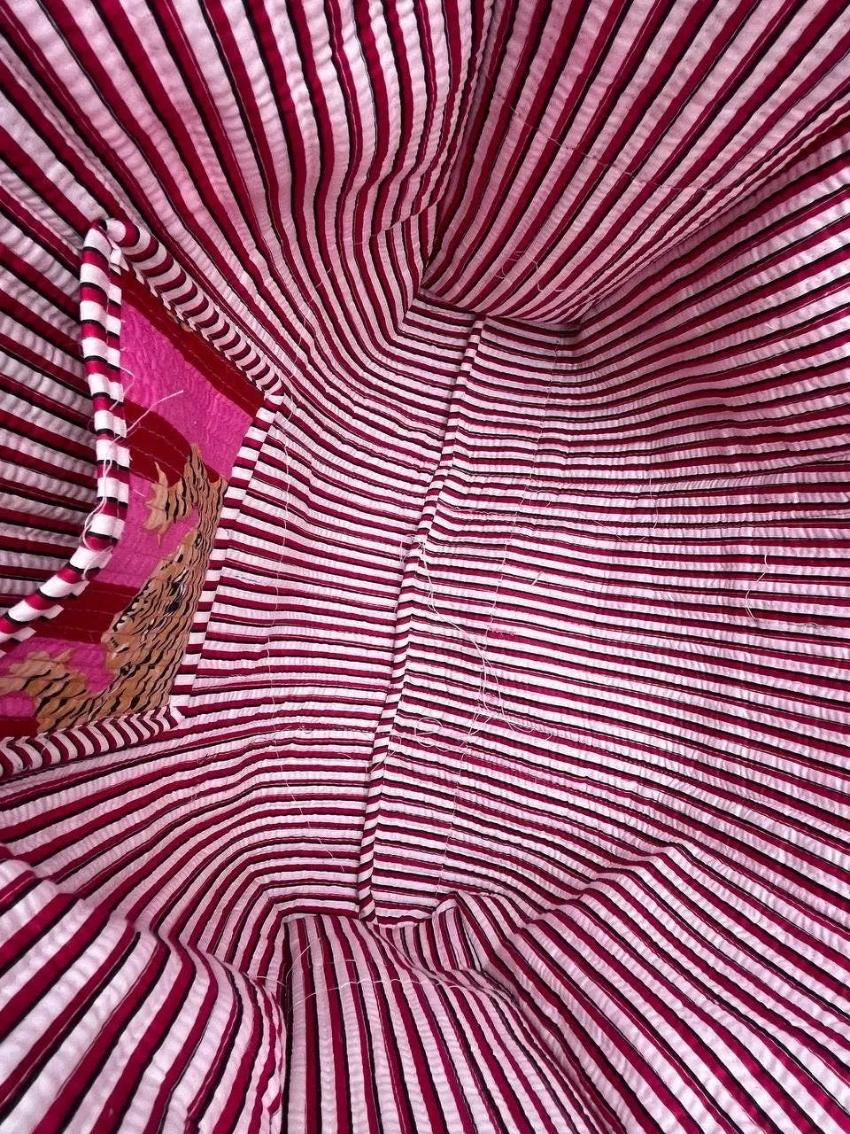 Cotton Tiger Tote Bag - Pink