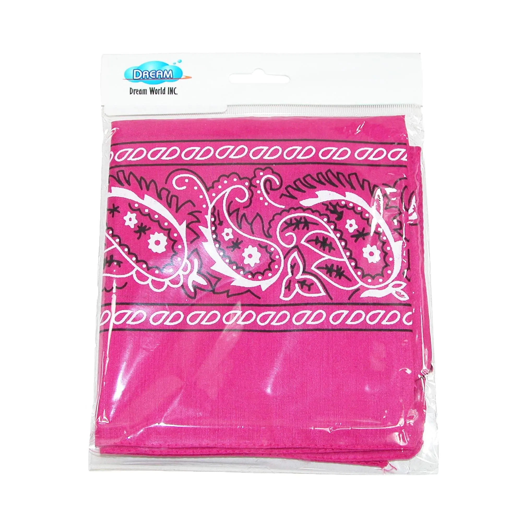 CTM® Individually Folded & Packaged Paisley Print Cotton Bandana
