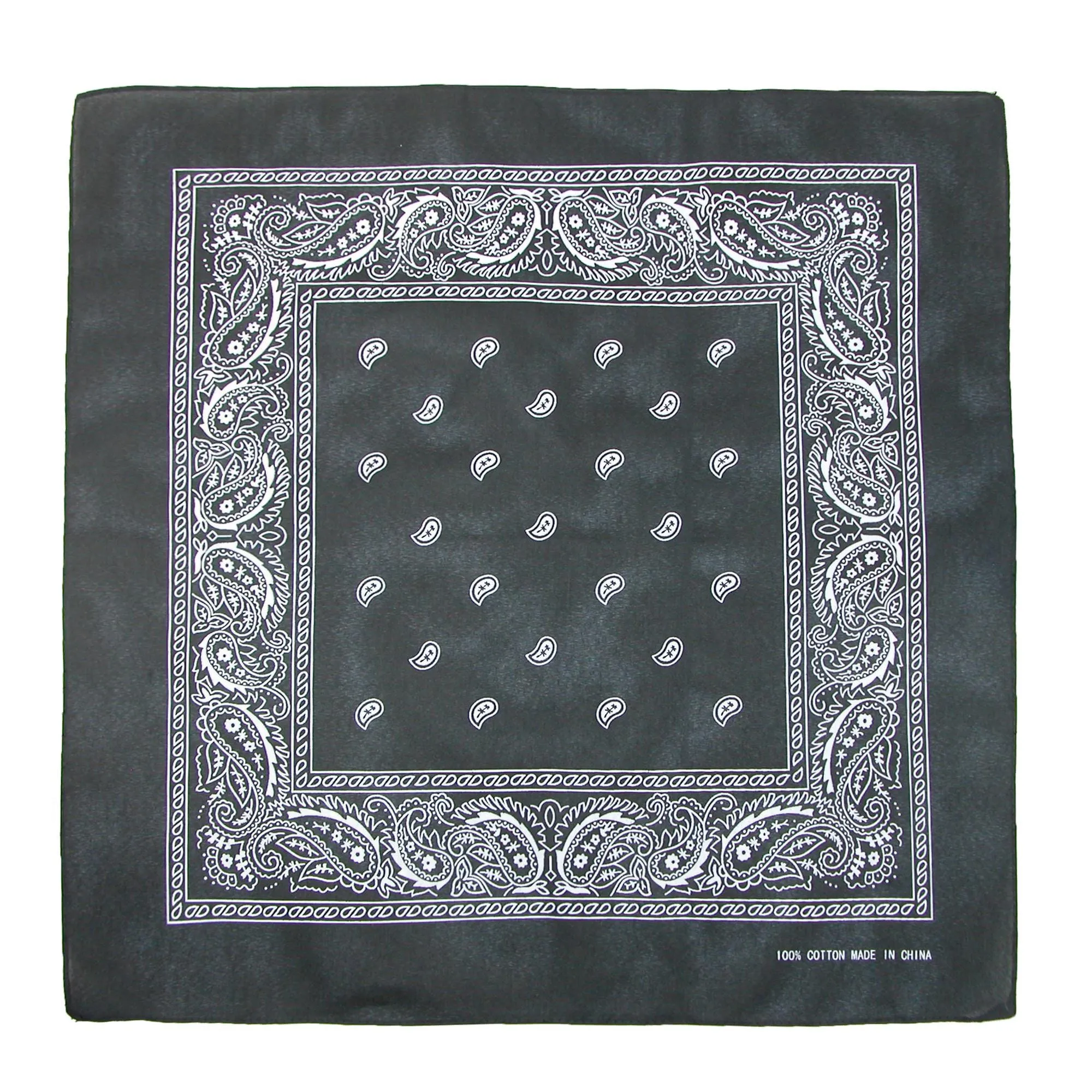 CTM® Individually Folded & Packaged Paisley Print Cotton Bandana