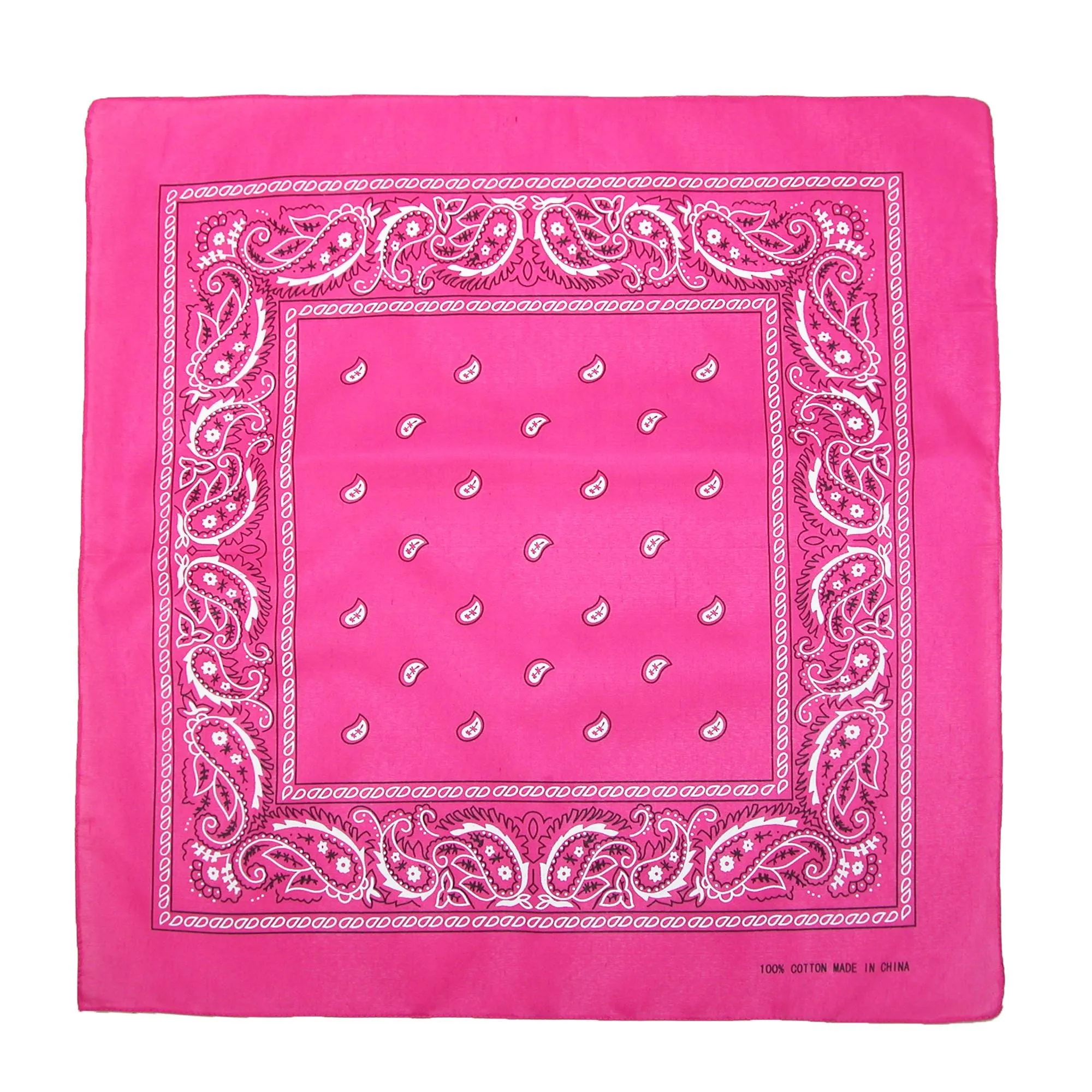 CTM® Individually Folded & Packaged Paisley Print Cotton Bandana