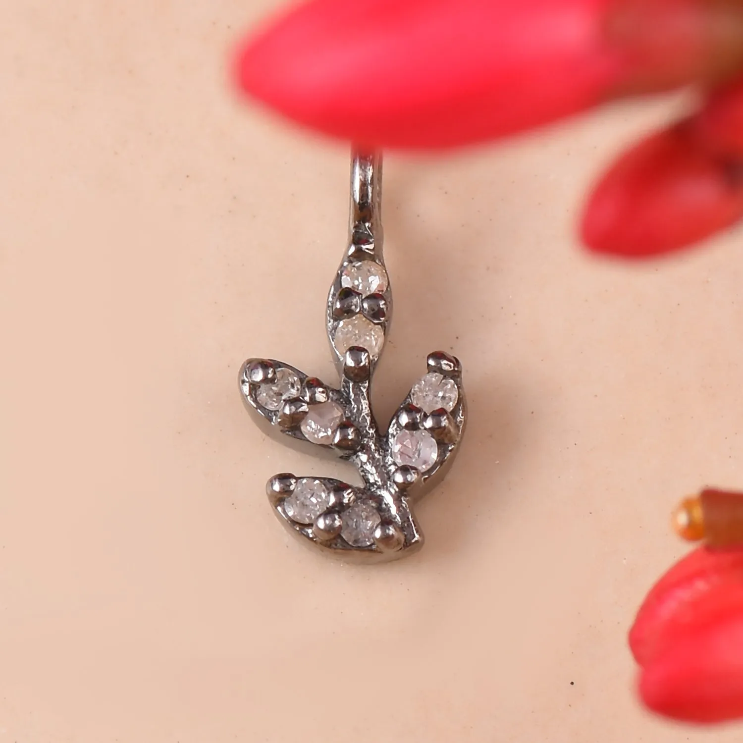 Diamond Leaf Pendant