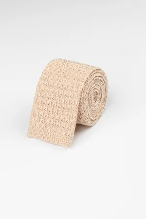 Ecru Texture Knitted Tie