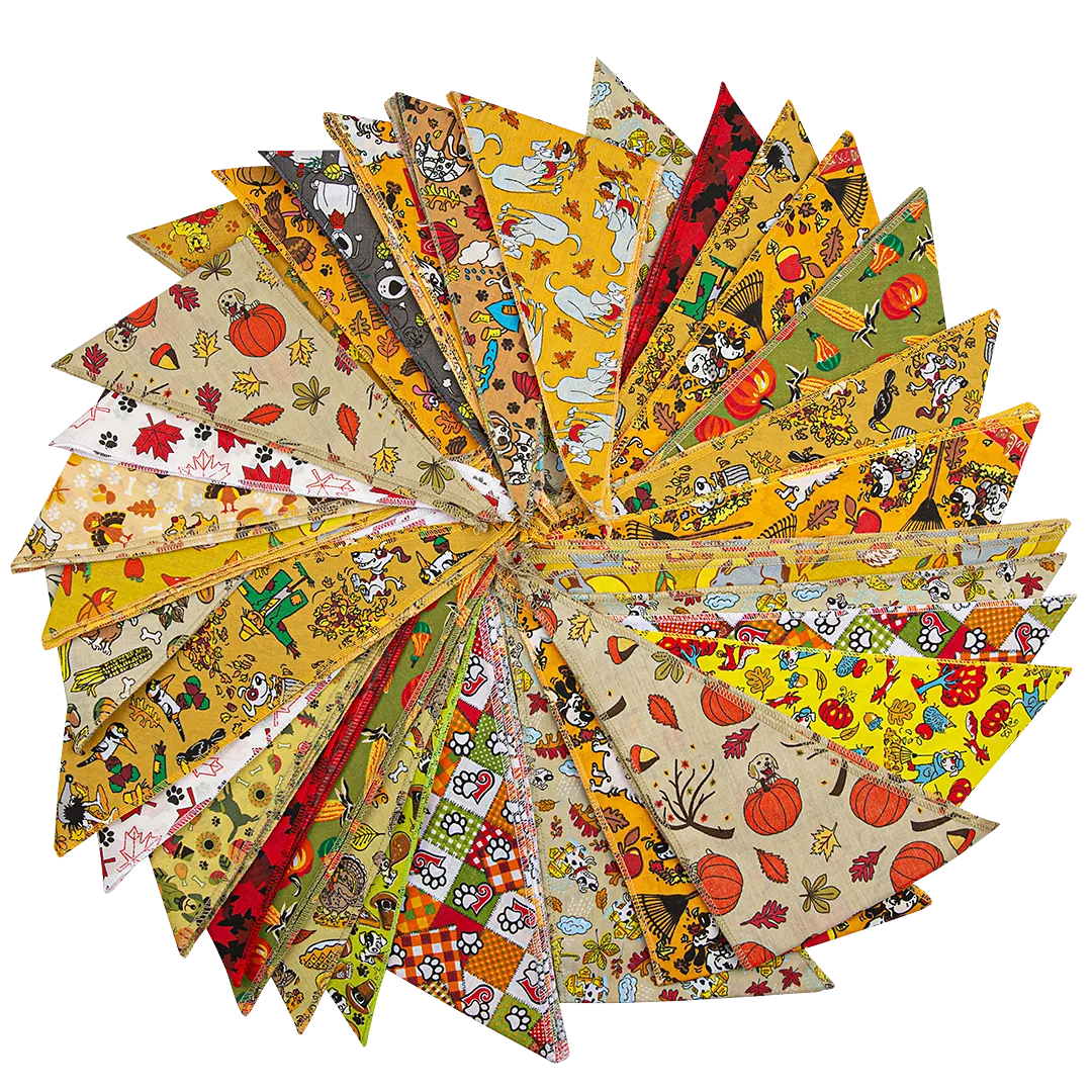 Fall & Thanksgiving Bandanas - 60 Assorted Sizes and Patterns by Bandanas Unlimited