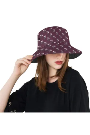 Floral Purple All Over Print Bucket Hat