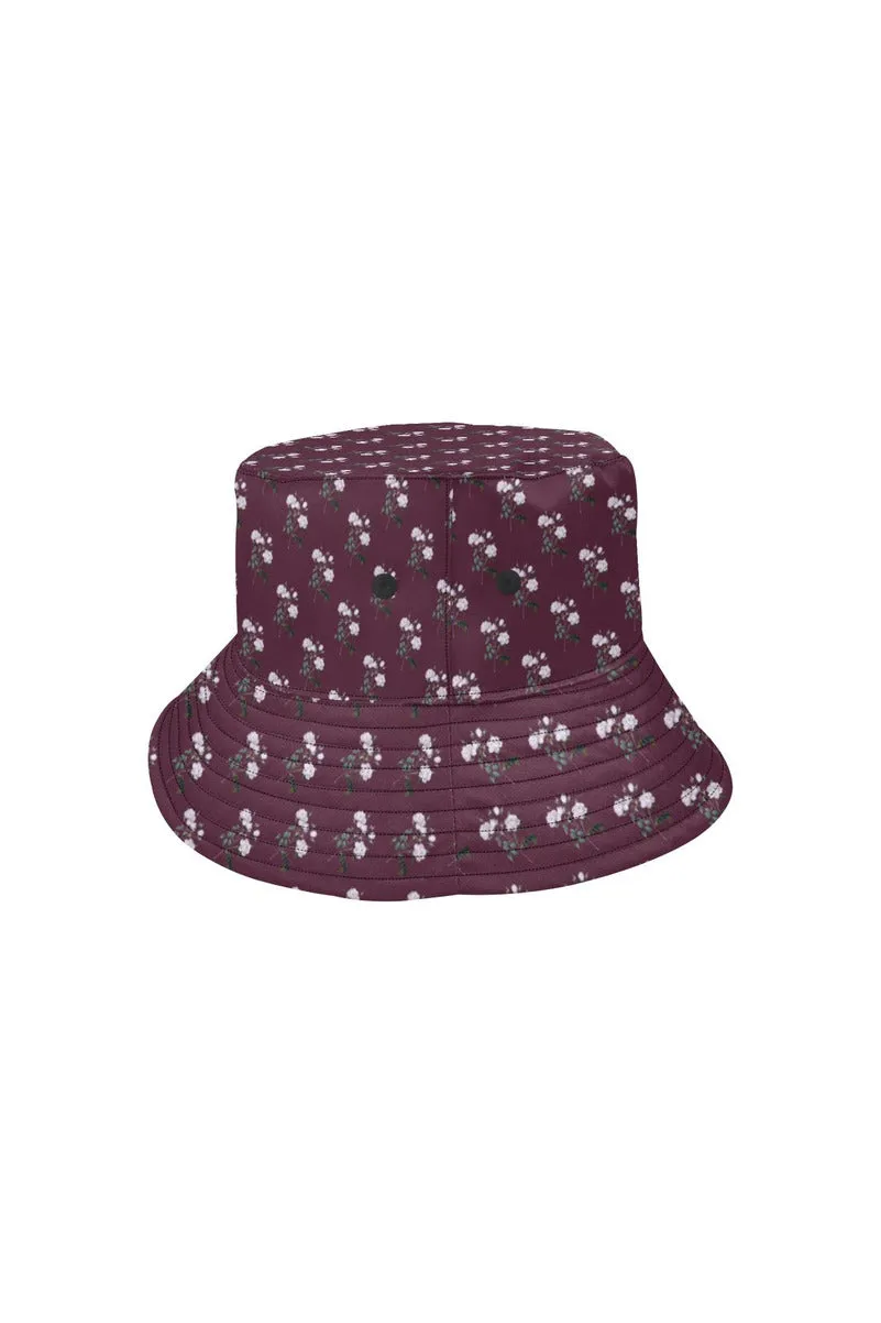 Floral Purple All Over Print Bucket Hat