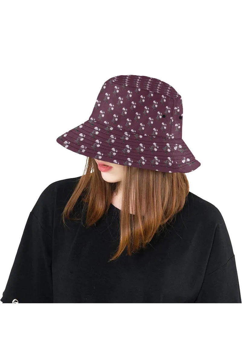 Floral Purple All Over Print Bucket Hat