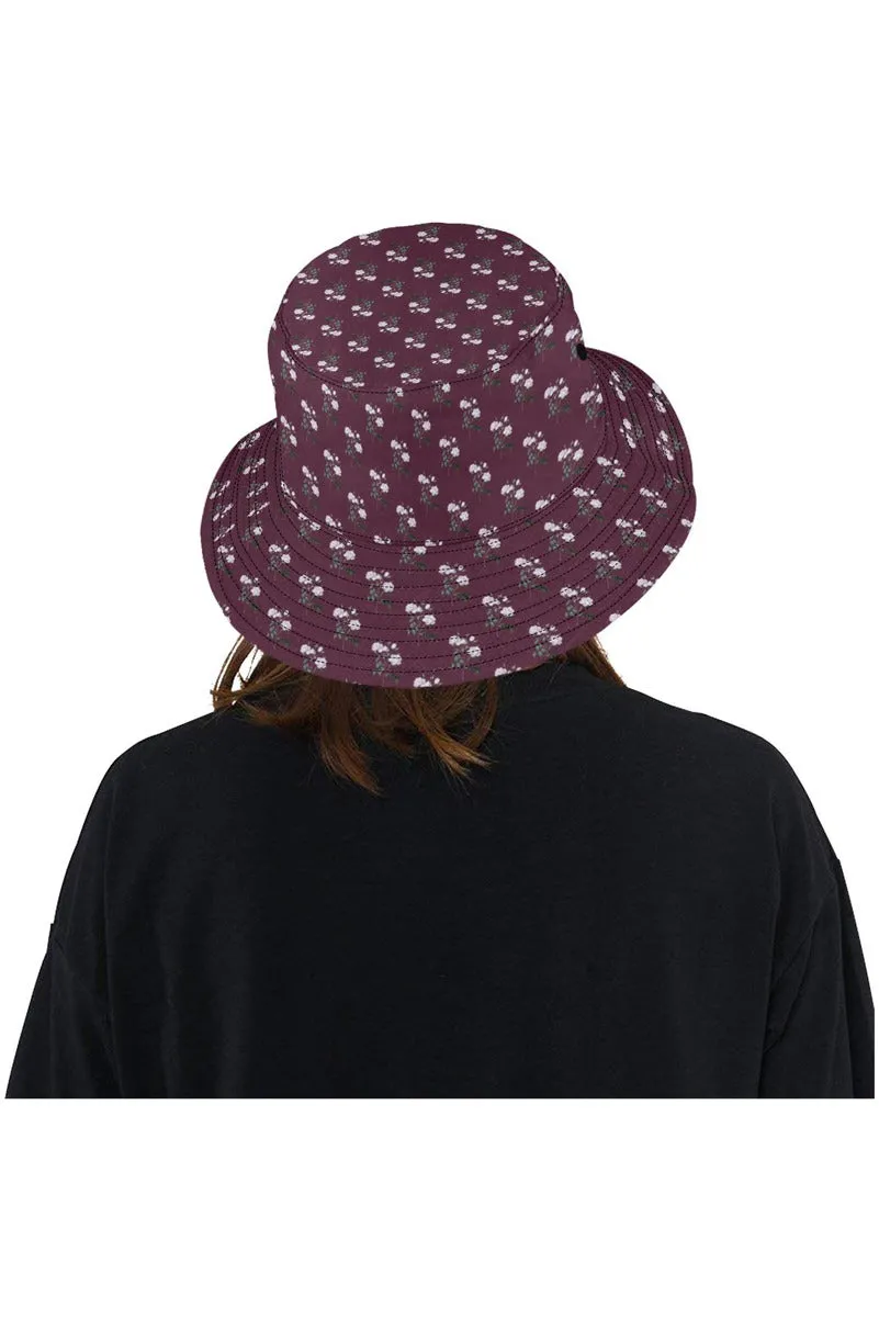 Floral Purple All Over Print Bucket Hat