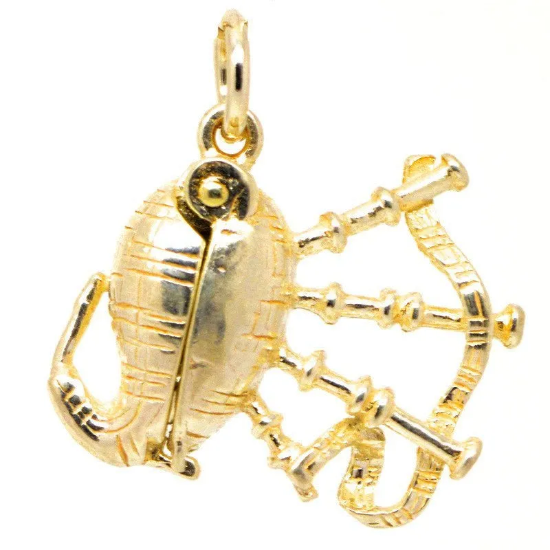Gold Bagpipes Charm